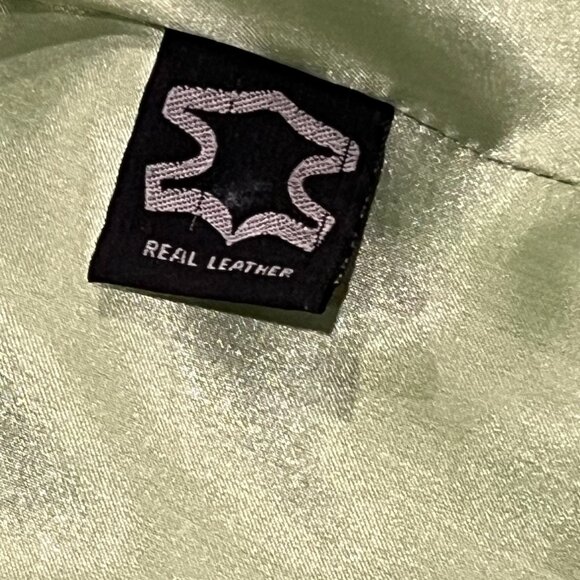 Vero Moda Long Leather Coat, NWT, Lime Green, M - Picture 5 of 9